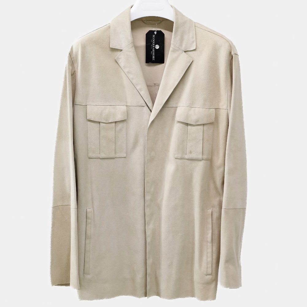 CC Corneliani Cream Suede Jacket